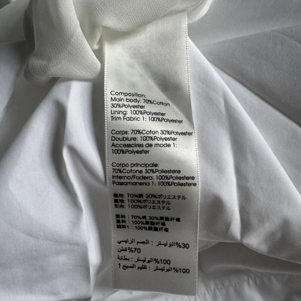 NWT 3.1 PHILLIP LIM One-shoulder ruffled poplin midi dress white sz 4 $750 - Picture 6 of 6